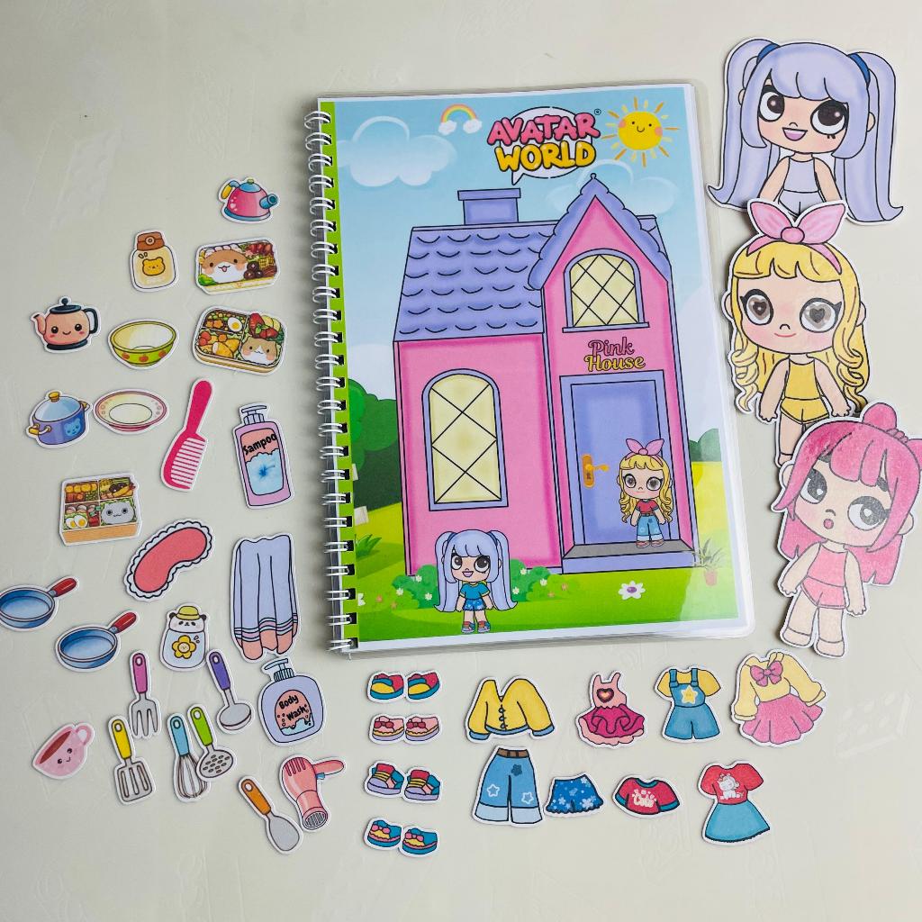 Avatar World Casa De Muñecas De Papel Juguetes Para Niños Listos