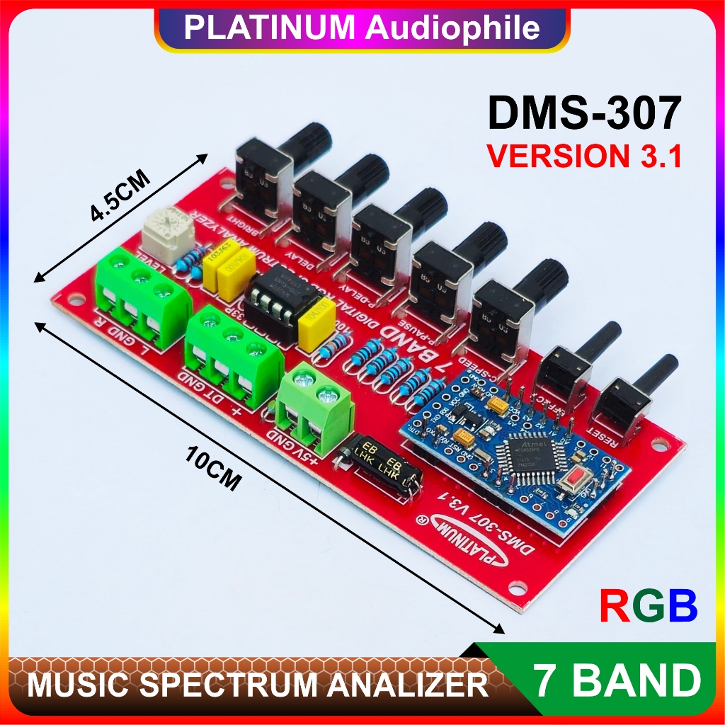Analizador De Espectro Módulo Música De 7 Bandas DMS-307 V3.1 | Shopee ...