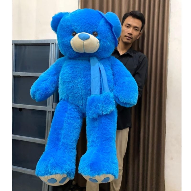 Jumbo Oso De Peluche Muneca Gigante TAPAK Bufanda Sombrero 110 CM 4 KG Shopee Mexico