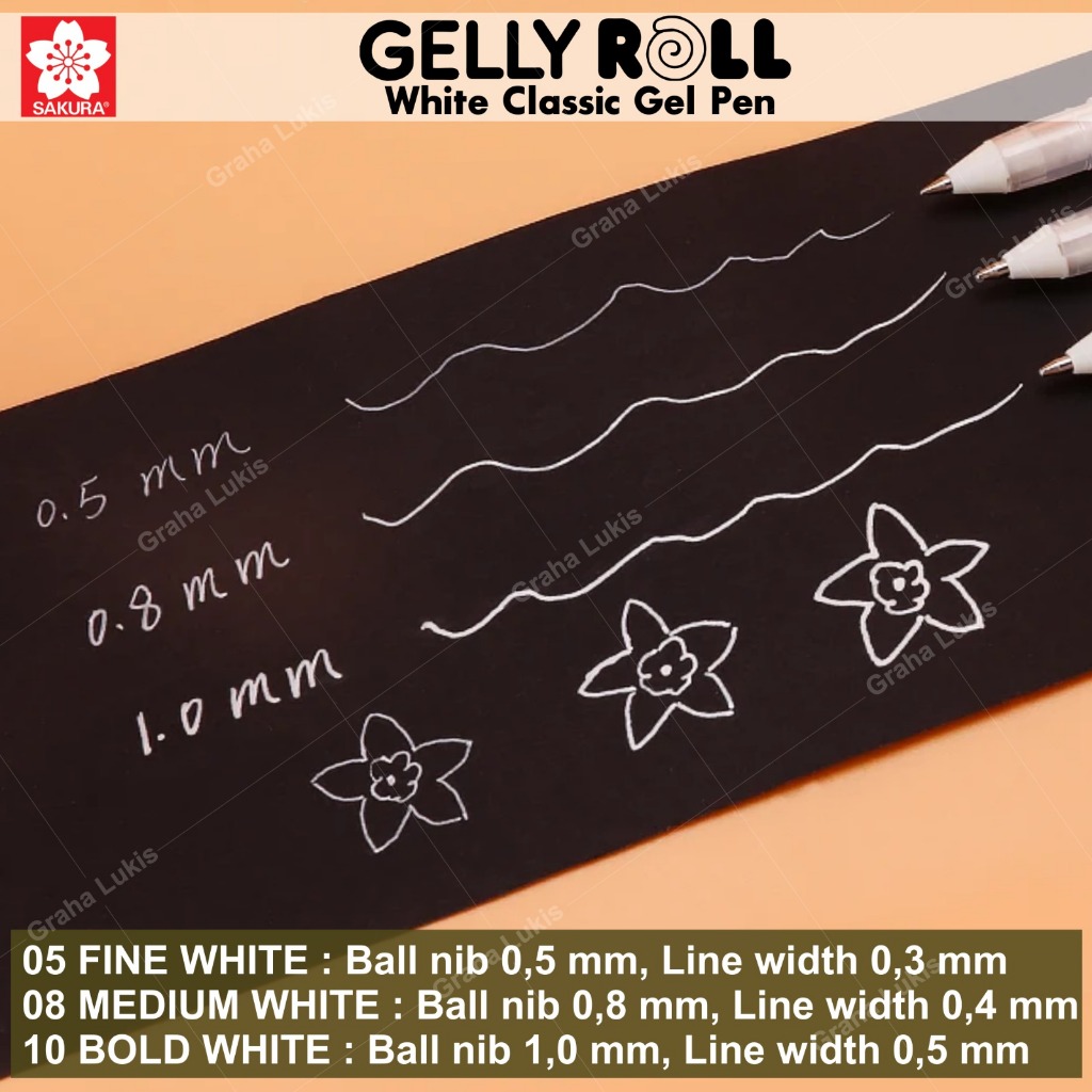 Sakura GELLY Rollo Blanco SET 3/6 | Shopee México