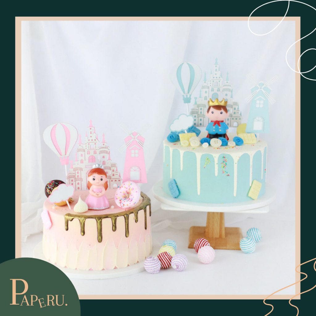 Décoration Florale Boho Pour Gâteaux - Topper Fleurs, Roses Et Boules Dorées - Pour Mariage, Anniversaire, Fêtes - Lot Complet