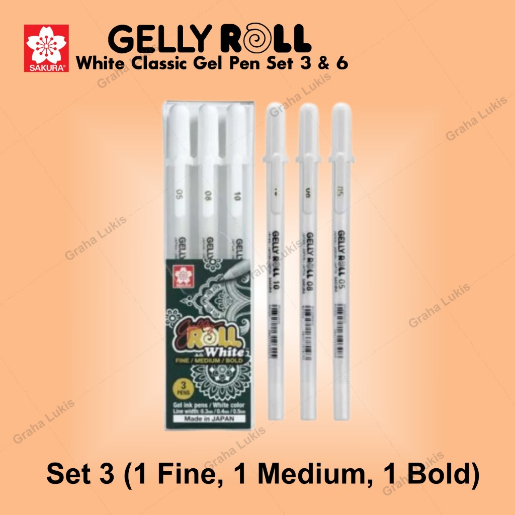 Sakura GELLY Rollo Blanco SET 3/6 | Shopee México