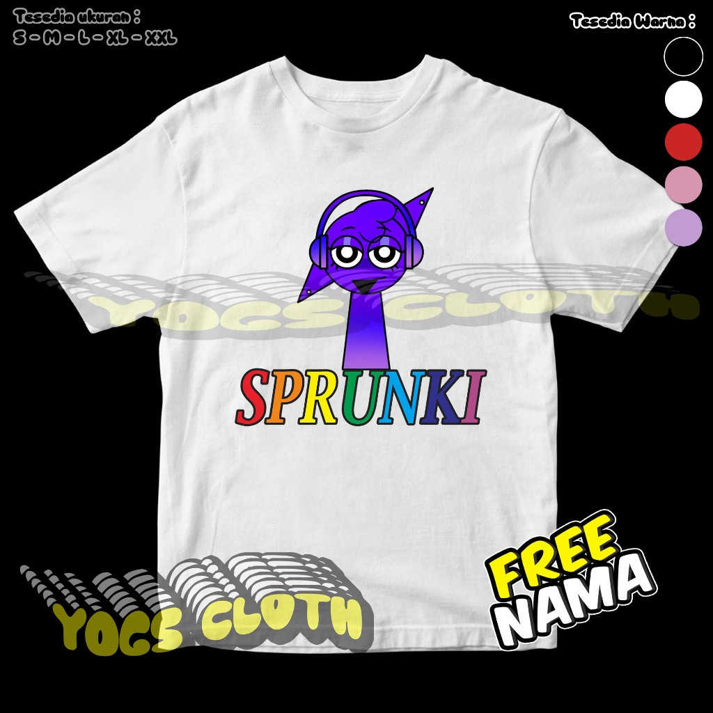 UNGU Nombre Libre Camiseta De Los Niños Sprunki Púrpura Ropa Carácter ...