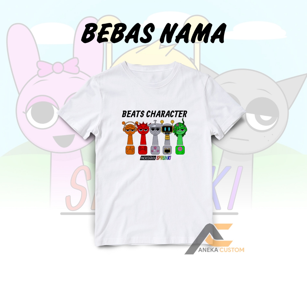 SPRUNKI BEATS Personaje Camisetas Para Niños Puede Añadir Nombre ...
