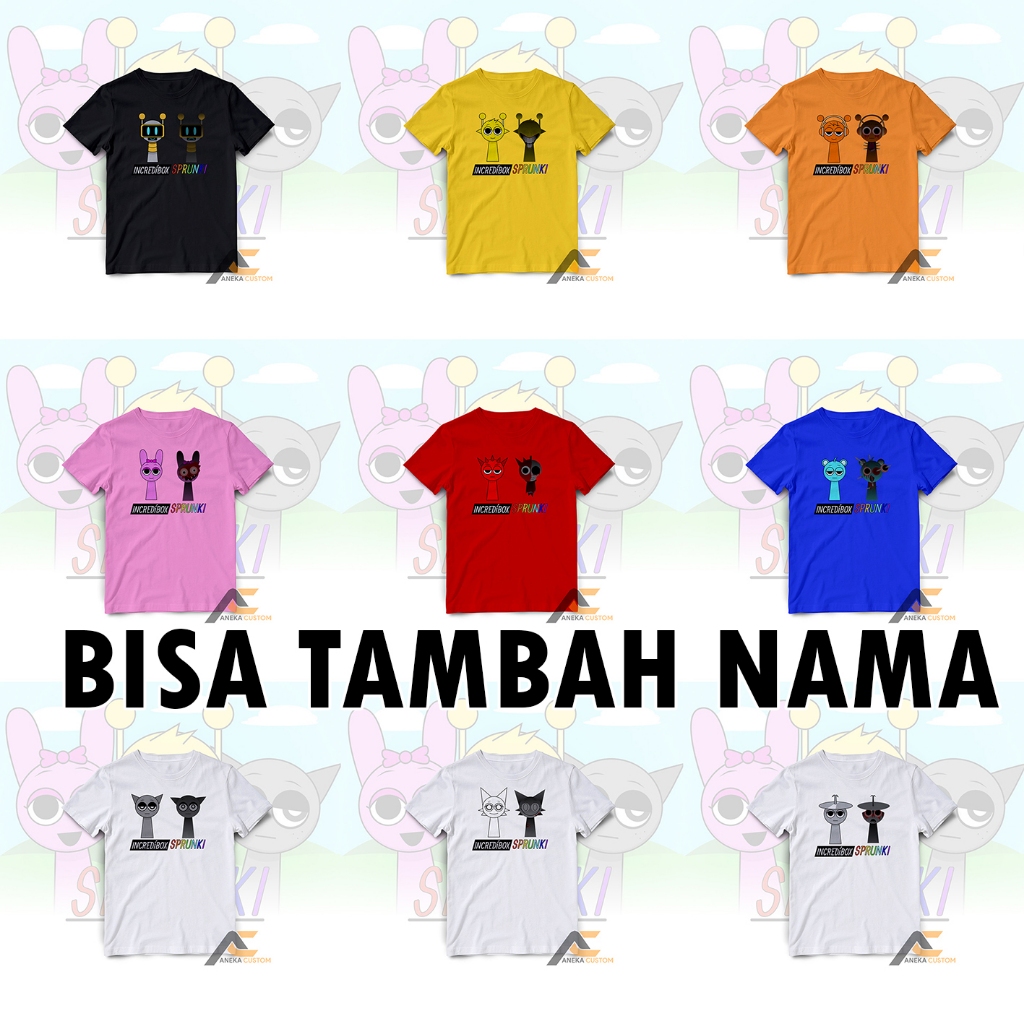 Sprunki Camisetas Para Niños Puede Añadir Nombres/2 Fases Ropa | Shopee ...