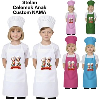 Delantal De Cocina Ajustable Unisex Para Niños - Incluye Sombrero De Chef, Poliéster, Nuevo Con Etiquetas