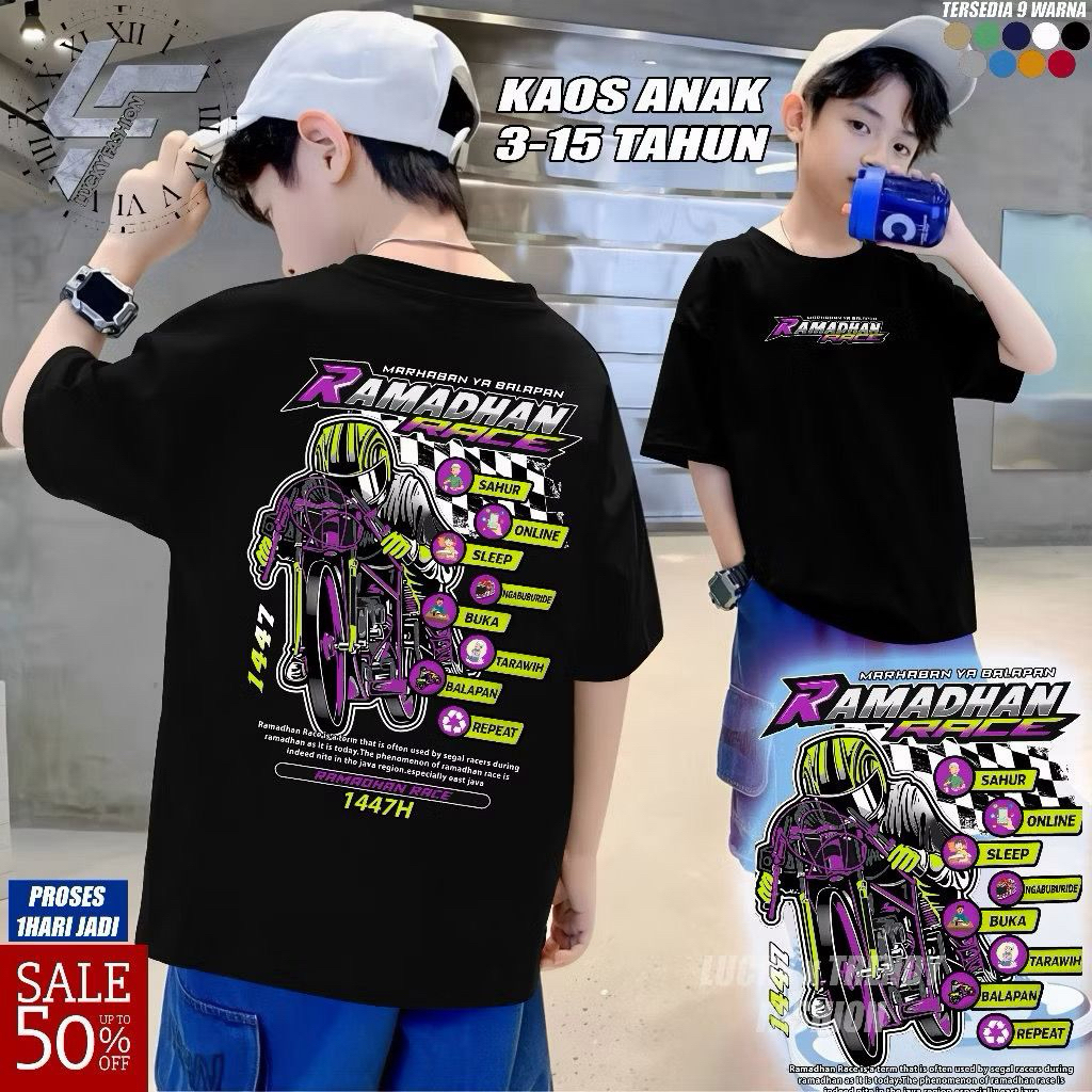 Camiseta Infantil Ramadhan Race 2026 , De Carreras De Marhaban Ya Drag ...