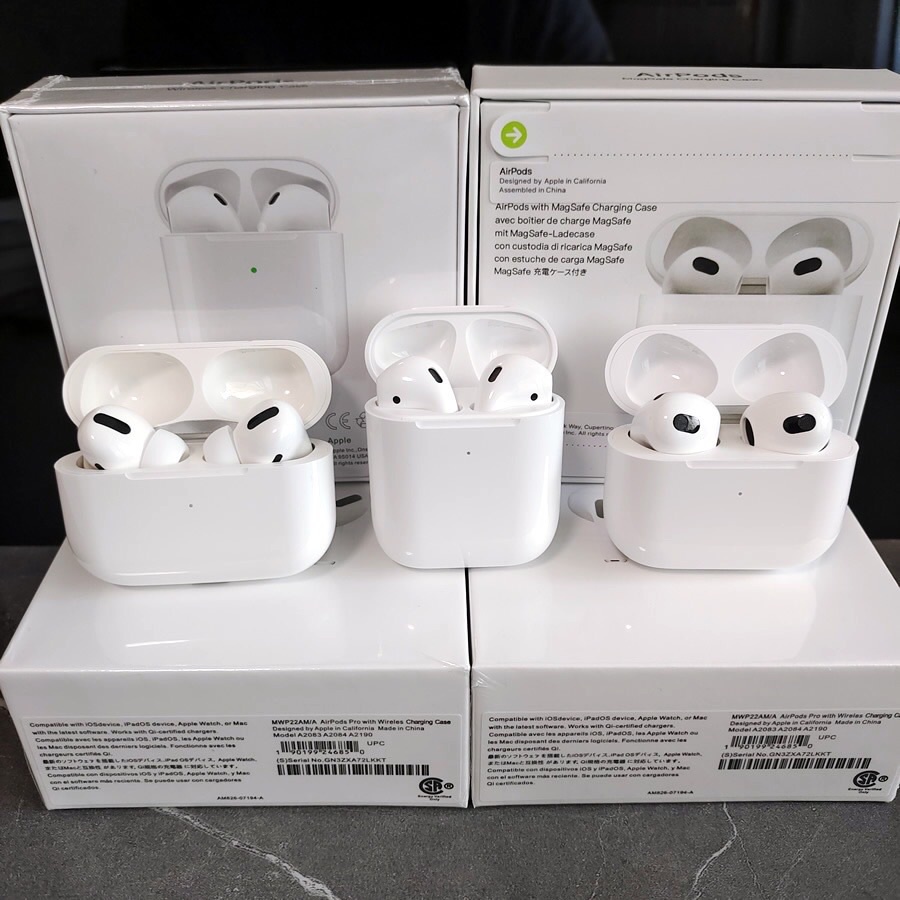 【Precios al por mayor】Air Pro 3 2 3a Generación Auriculares Inalámbricos  Originales Función Completa Con Logotipo De Apple