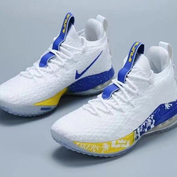 LeBron 15 Lakers Purpura Amarillo Hombres Zapatos Deportivos Baloncesto Shopee Mexico