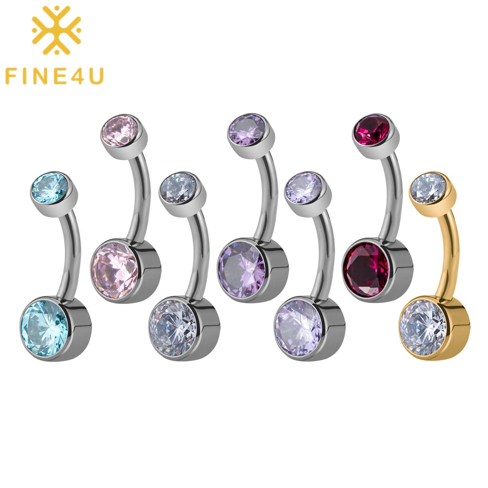 Orecchini In Titanio Con Zirconia Cubica - Tondi, Anallergici, Diametro 5 Mm