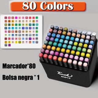 Envíos desde Méxicol] 168 Colores Marcadores Plumones Doble Punta