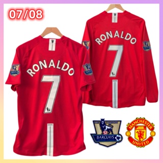 Retro RONALDO #7 2007/08 Manchester United Home Soccer Jersey