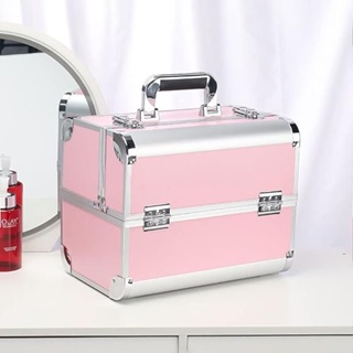 Neceser Profesional Caja Cosmetiquera De Viaje Mujer 14 En 1 blanco