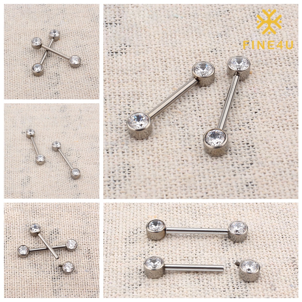 Piercing pezón Titanio 4/5 mm Zirconia brillante Hipoalergénico | Shopee  México