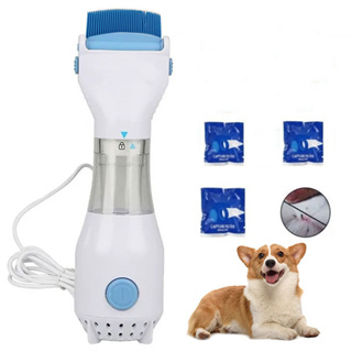 Peine eléctrico para pulgas para mascotas, removedor eléctrico de piojos,  cepillo para limpieza de pulgas y peine para piojos, atrapa-piojos para  perros