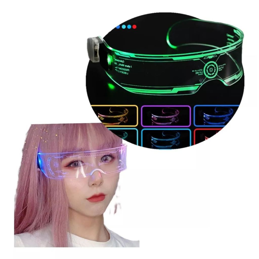 Lentes Cyberpunk Led Con Luces Futuristas Para Fiesta Shopee M xico