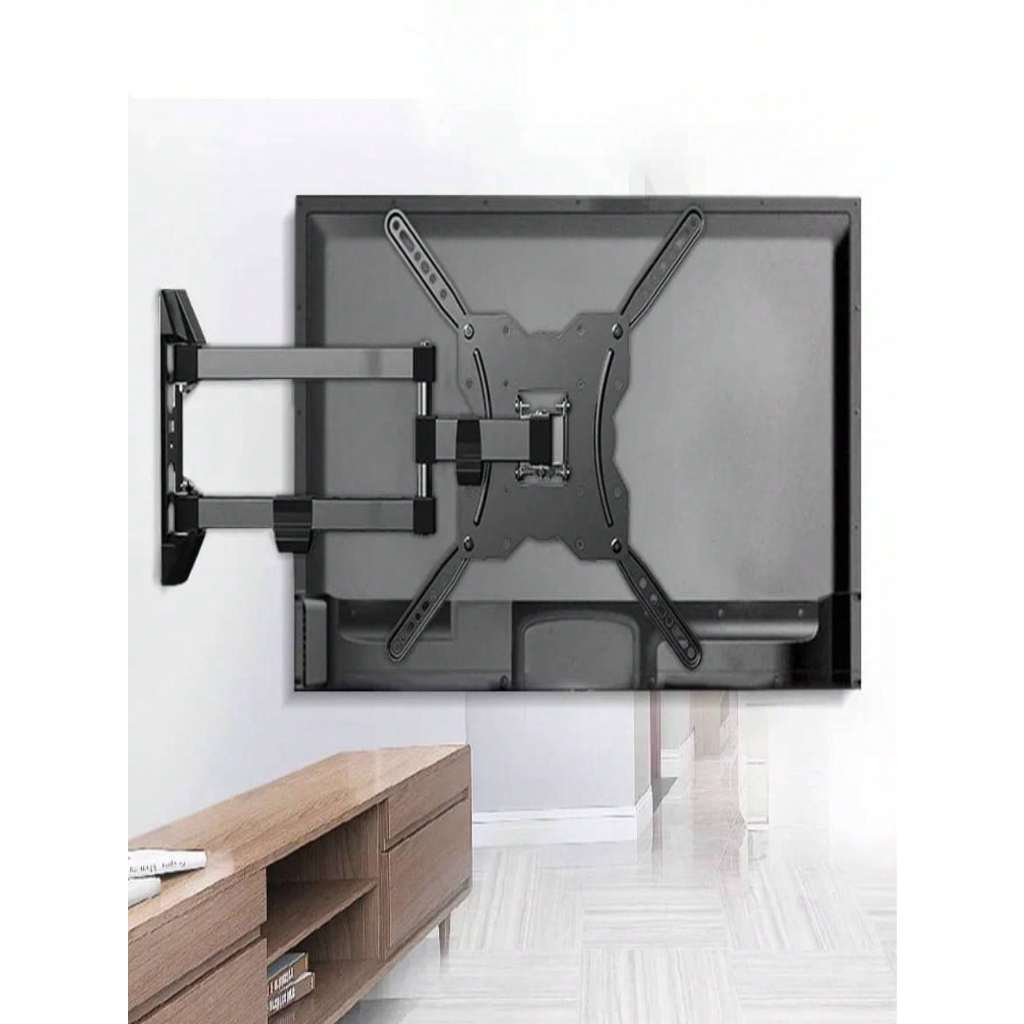 Soporte de pared para TV de brazo largo para televisores de 42 a 80  pulgadas, movimiento completo con brazos articulados de extensión de 43  pulgadas