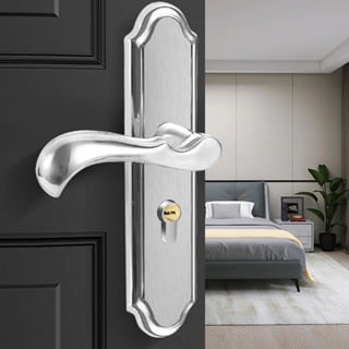 Manilla de puerta doméstica interior con llave de seguridad juego de  aleación de aluminio