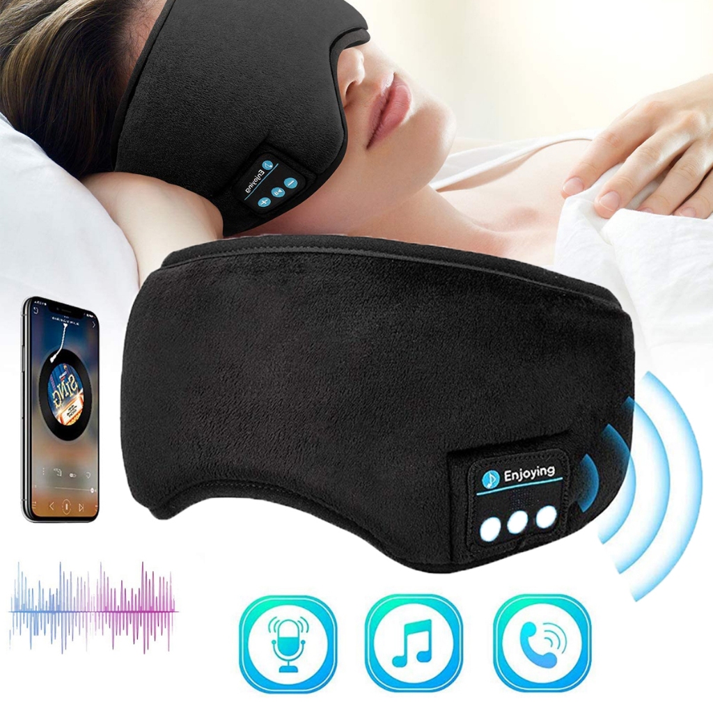 Comprar Diadema con Bluetooth, máscara para ojos, auriculares para dormir,  auriculares Bluetooth para dormir, suaves, elásticos, cómodos,  inalámbricos, para música