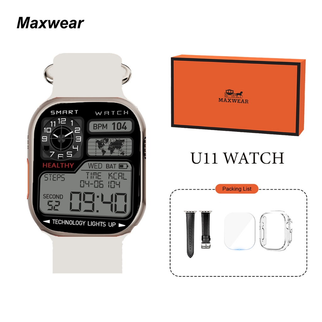 Reloj inteligente u11 49 mm Brujula de asistente dinamico serie 9 reloj deportivo llamada Bluetooth monitoreo de salud de fitness Shopee Mexico