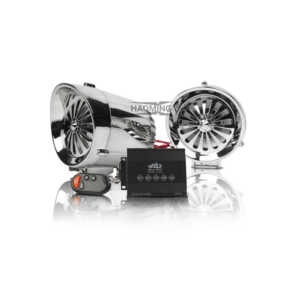 Altavoces De Alarma Para Motocicleta Con Radio FM, Bluetooth, USB Y Antirrobo, 2x20W, Resistentes Al Agua