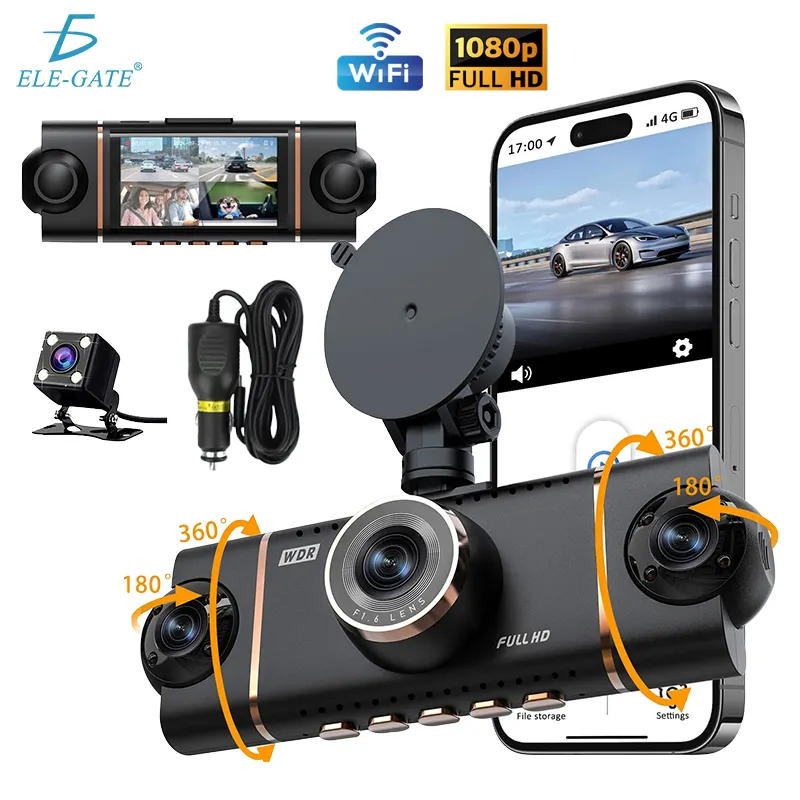 Rometable Dash Cam 4 Canales 360° 1080P WiFi 5GHz GPS Visión Nocturna ...