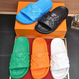 LV LOUIS VUITTON Sandalias De Cuero Para Hombre Zapatos De Playa