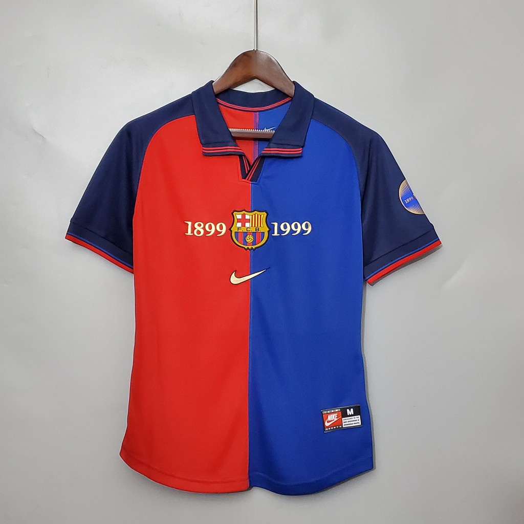 100 Anos Camisetas De Futbol De Barcelona RIVALDO GUARDIOLA XAVI Adulto Tailandia Retro Cambio