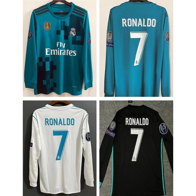 Camiseta De Fútbol De Manga Larga RMD Home Away Tercera Retro Ronaldo ...
