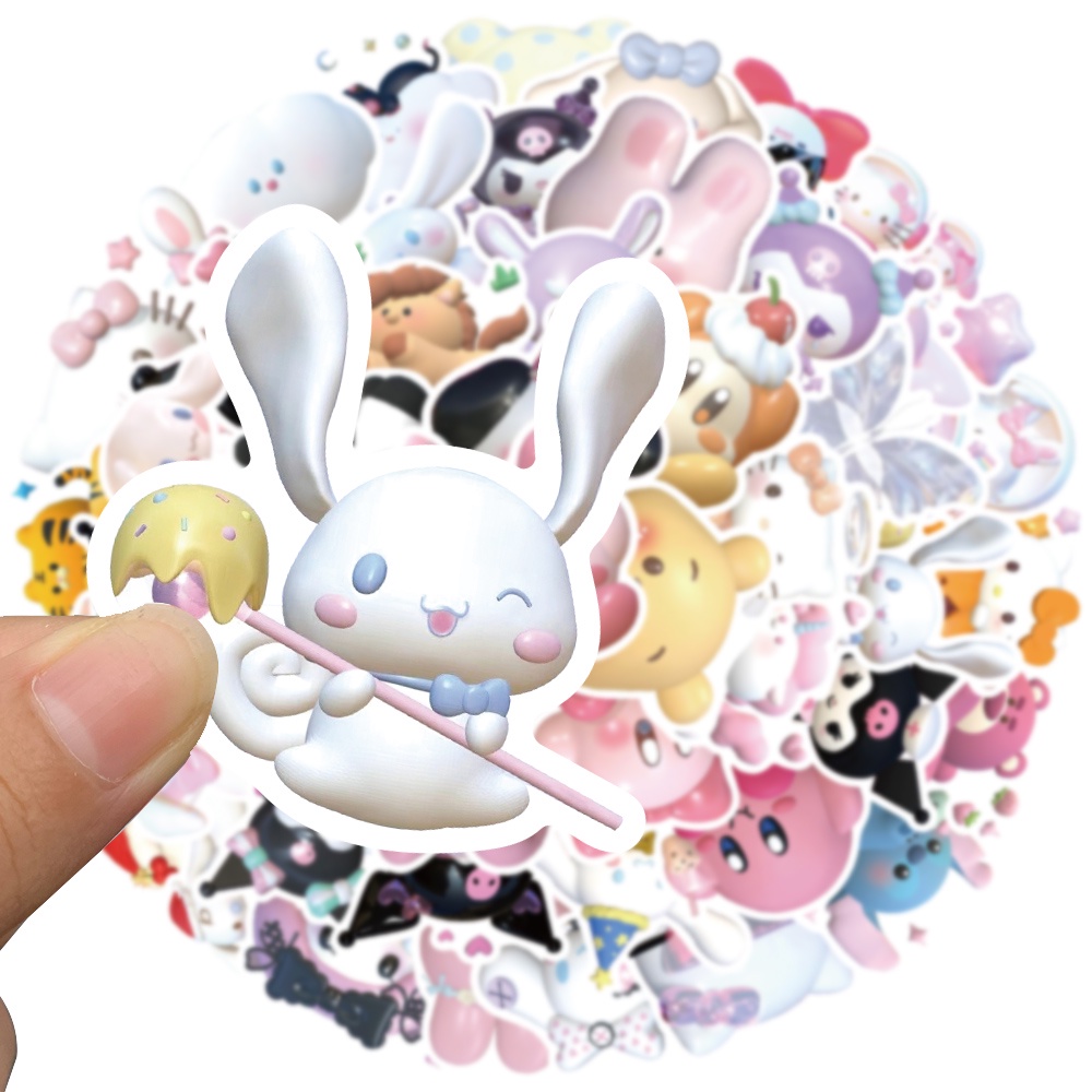 Sanrio 50 Pegatinas De Dibujos Animados Impermeables Para Casco Taza De ...