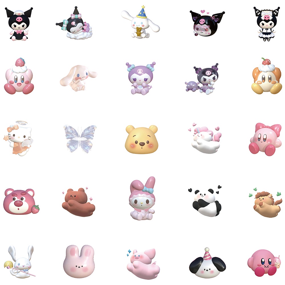 Sanrio 50 Pegatinas De Dibujos Animados Impermeables Para Casco Taza De ...