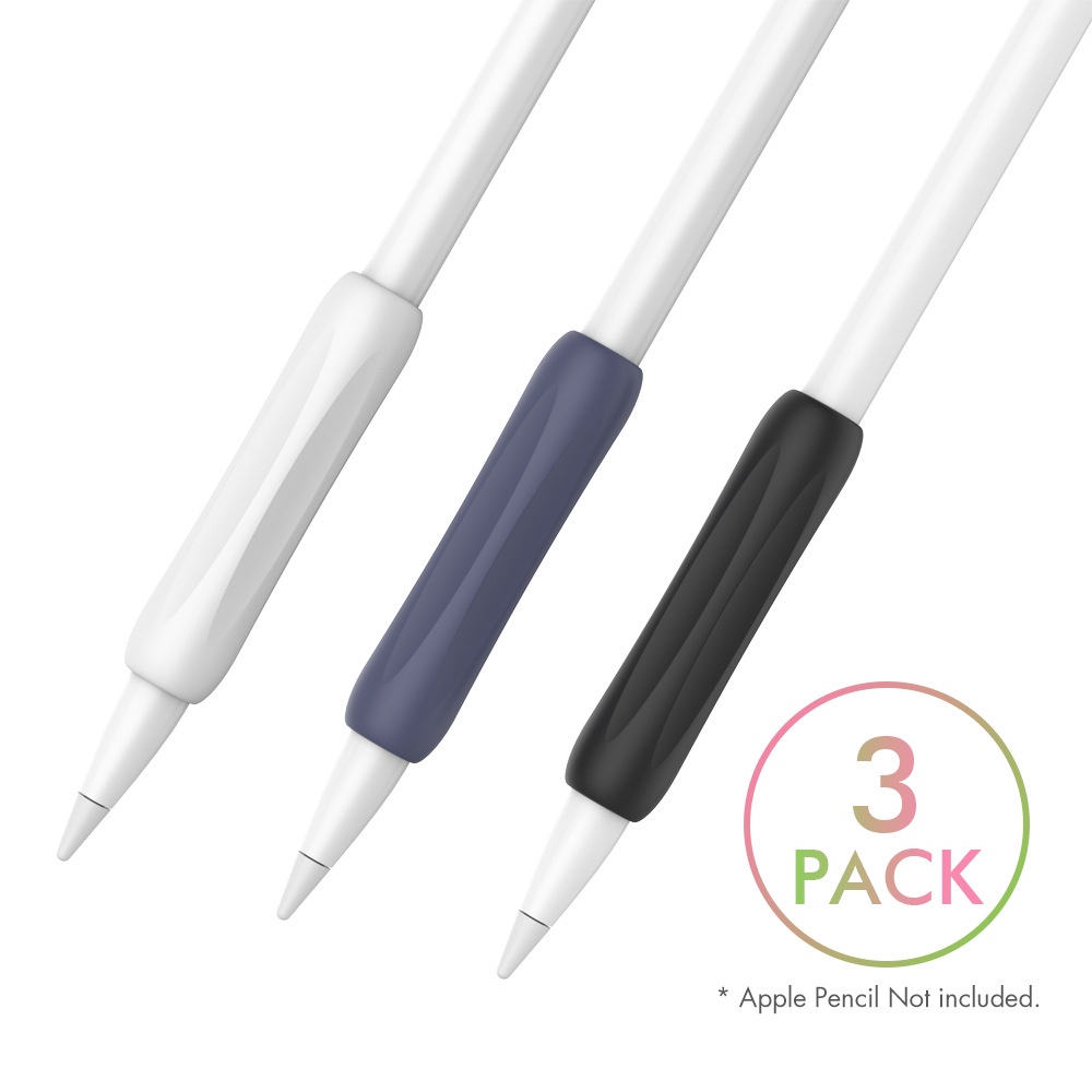 Paquete de 3 fundas de silicona para Apple Pencil, accesorios de 2