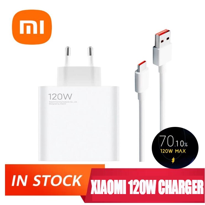 Comprar Cargador rápido Turbo de 120w, adaptador de viaje con enchufe  europeo, Cable de datos tipo C 6A para Xiaomi Mi 11 12 Black Shark 5 4S Pro  POCO X4 M5 Redmi