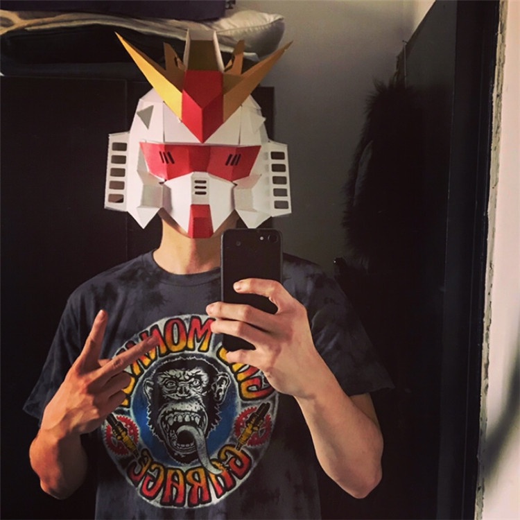 Modelo De Papel Modelo De Papel Máscara De Casco Creativo Robot Traje