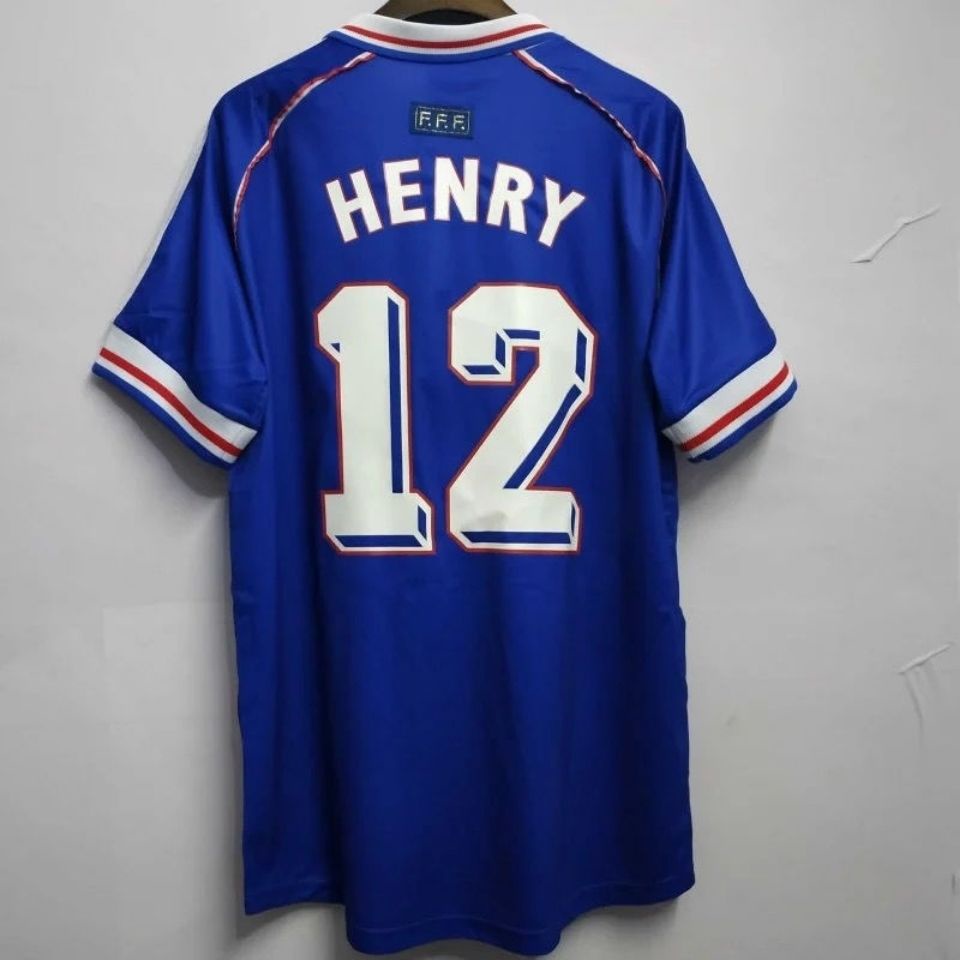 Maillot France Coupe Du Monde 1998 XL Zidane - Adidas Domicile, Bleu, Avec Signature