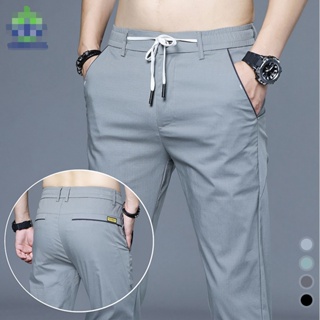 Pantalones elásticos de algodón para hombre, de secado rápido, ligeros,  casuales, con bolsillos, pantalones de golf para hombre