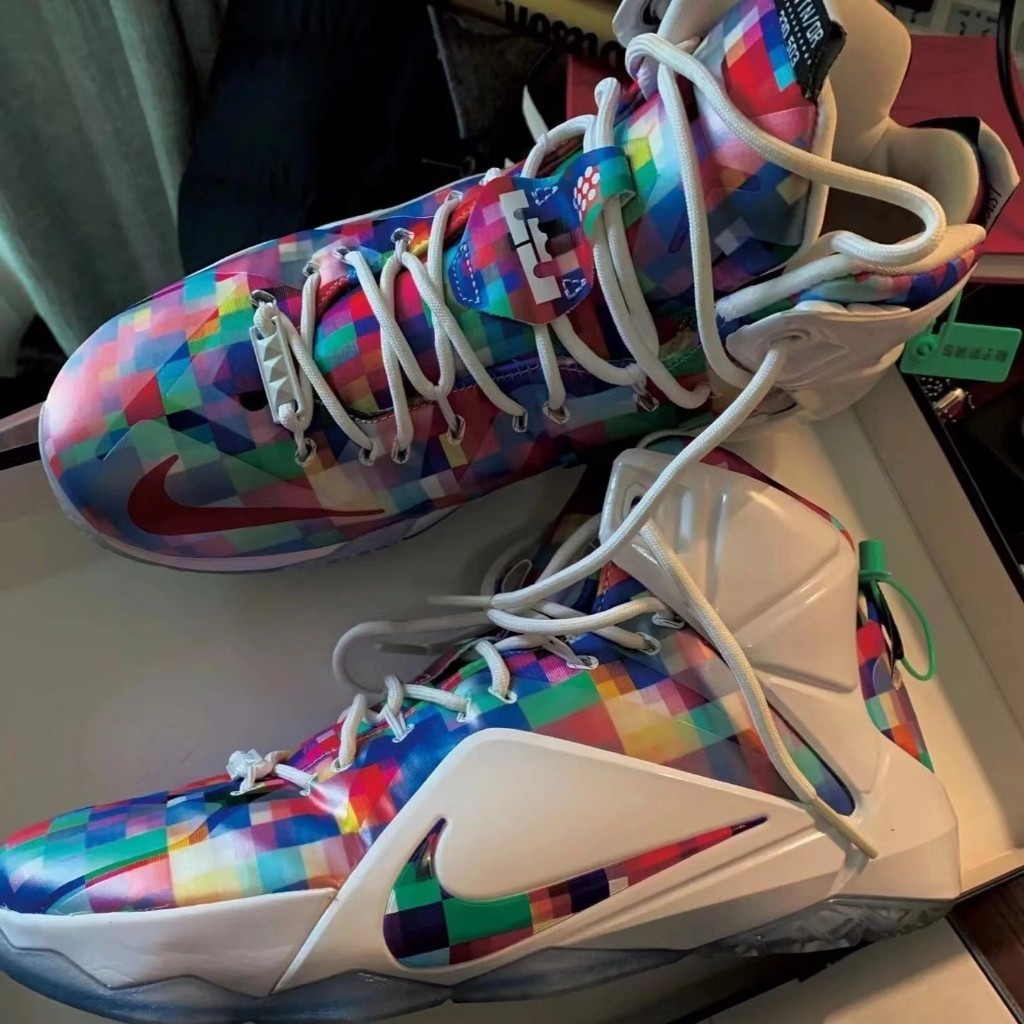 Nike Lebron 12 Ext Prism Absorcion De Impactos Resistente Al Desgaste Antideslizante Ligero De Los Hombres De Tenis De Amortiguacion Transpirable