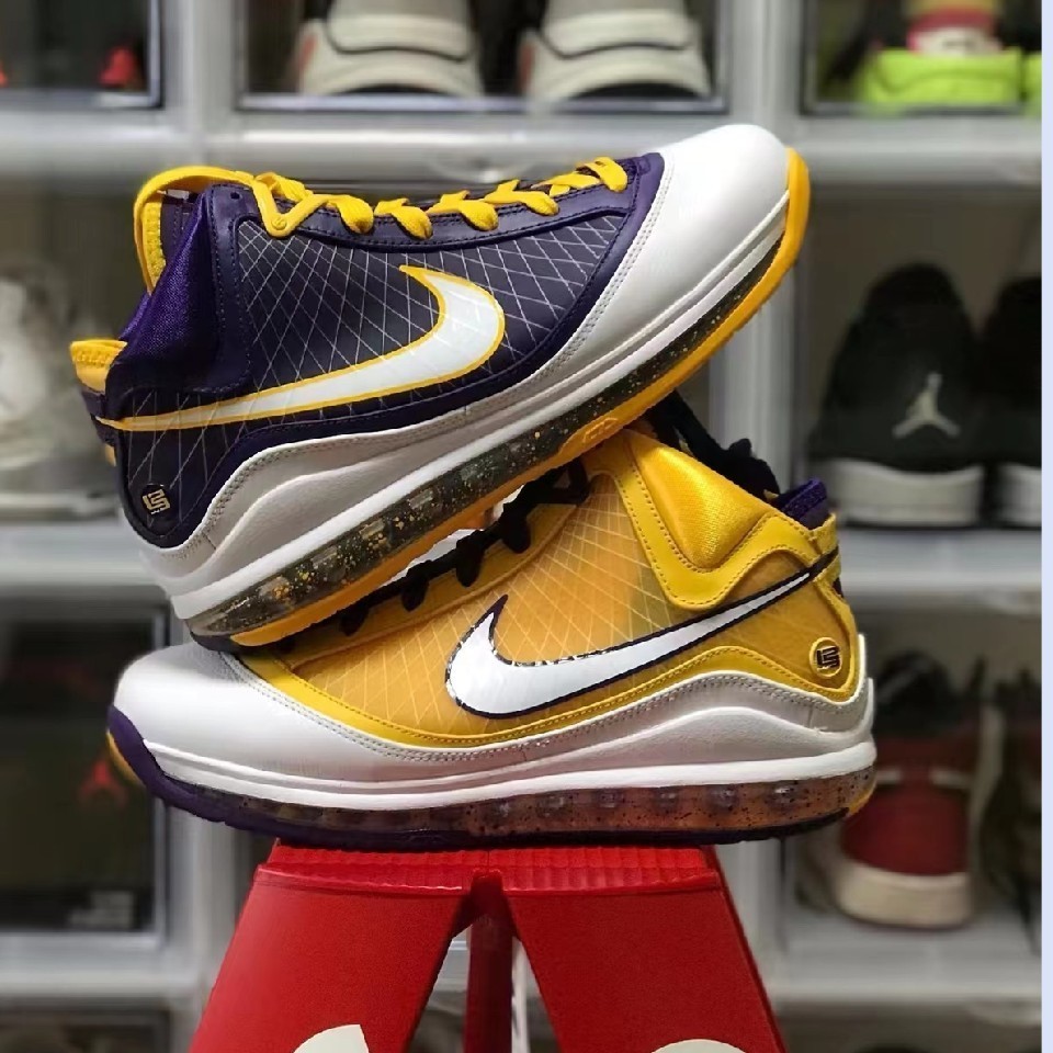 Nike Lebron 7 Hightop Amortiguador Resistente Al Desgaste Antideslizante Ligero De Los Hombres De Tenis De Amortiguacion De A