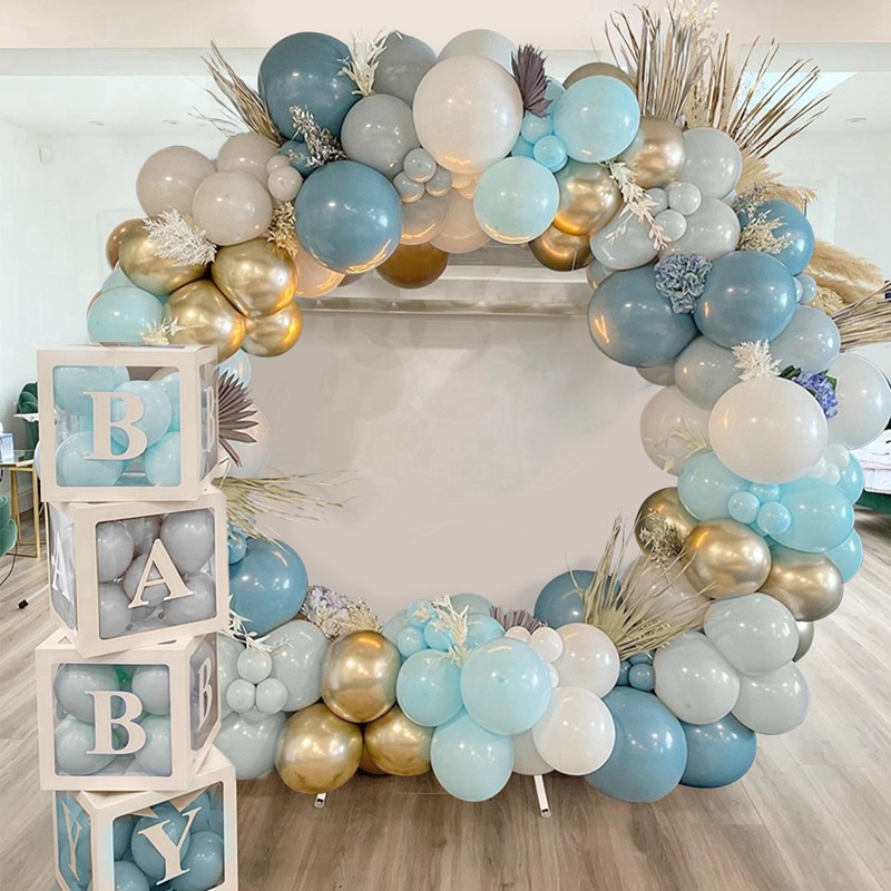Globos de color blanco arena de 18 pulgadas, 10 globos de fiesta de baby  shower, decoración de feliz cumpleaños, globos de boda para revelación de