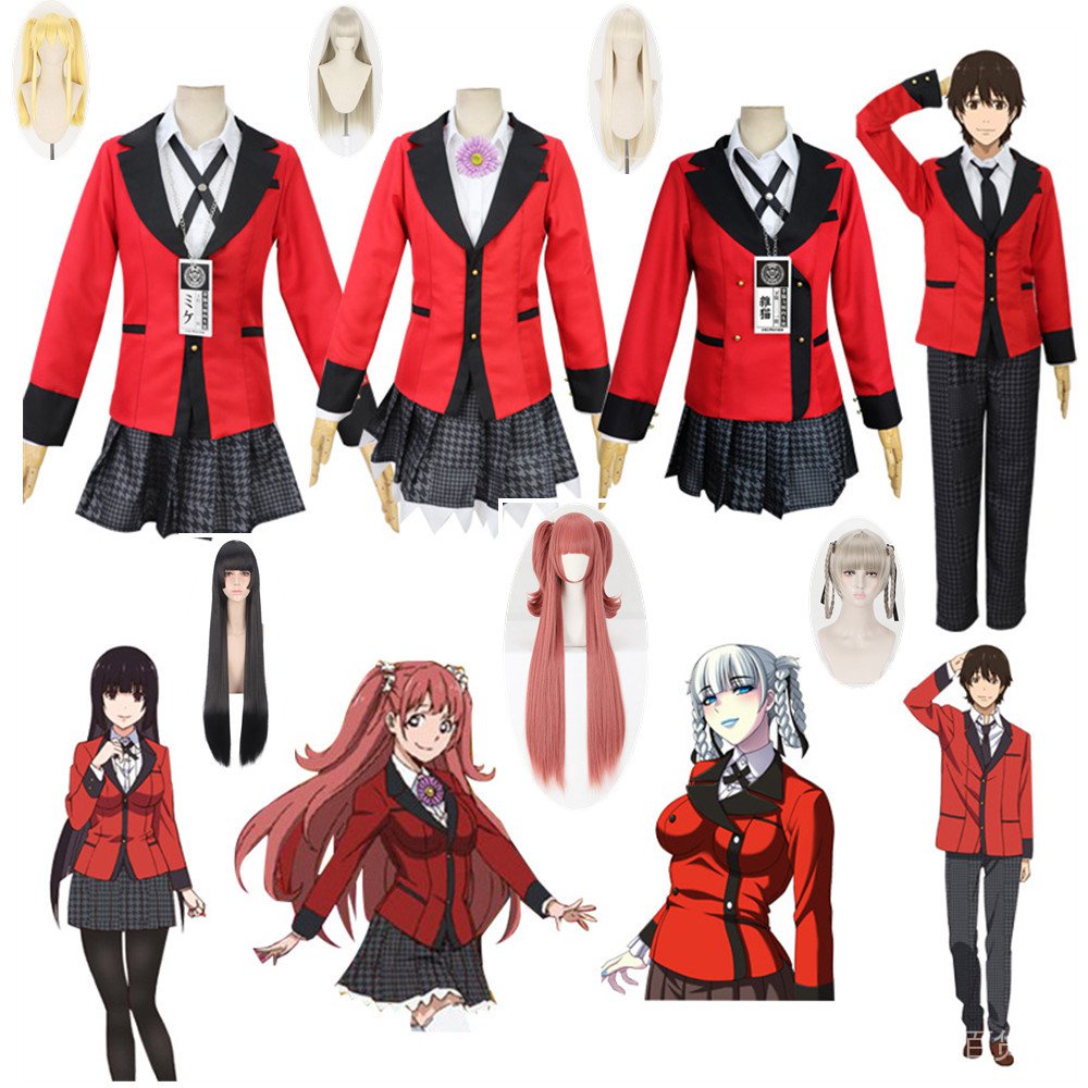 Anime Kakegurui Yumeko Jabami Momobami Kirari Meari Saotome Yumemite