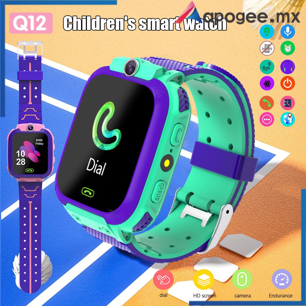 Reloj Inteligente Q12 Niños Camara Llamadas Sim Card GPS Azul