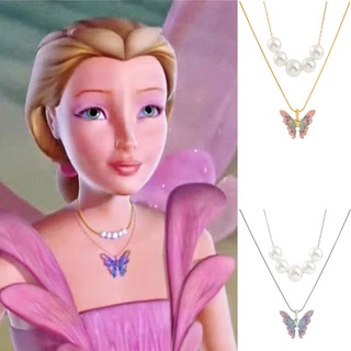 Collar De Mariposa De Plata - Oro Blanco 18k - Moda | Meses Sin Interés