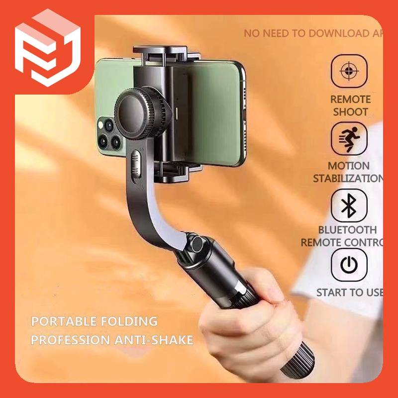  Estabilizador de cardán para smartphone, trípode de palo selfie  de 1 eje con seguimiento facial, rotación de 360°, trípode portátil 4 en 1  con barra extensible para iPhone 14/Android grabación de 