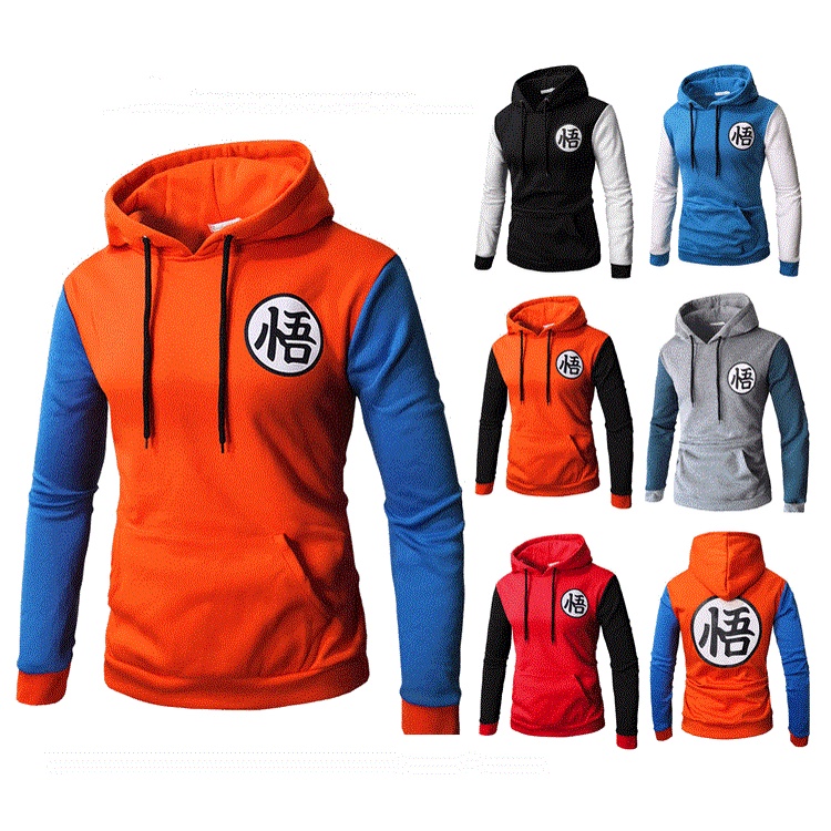 Sudaderas Con Capucha De Las Hombres Dragon Ball Goku Z De Manga Larga Bolsillo Al Aire Libre Jerseys