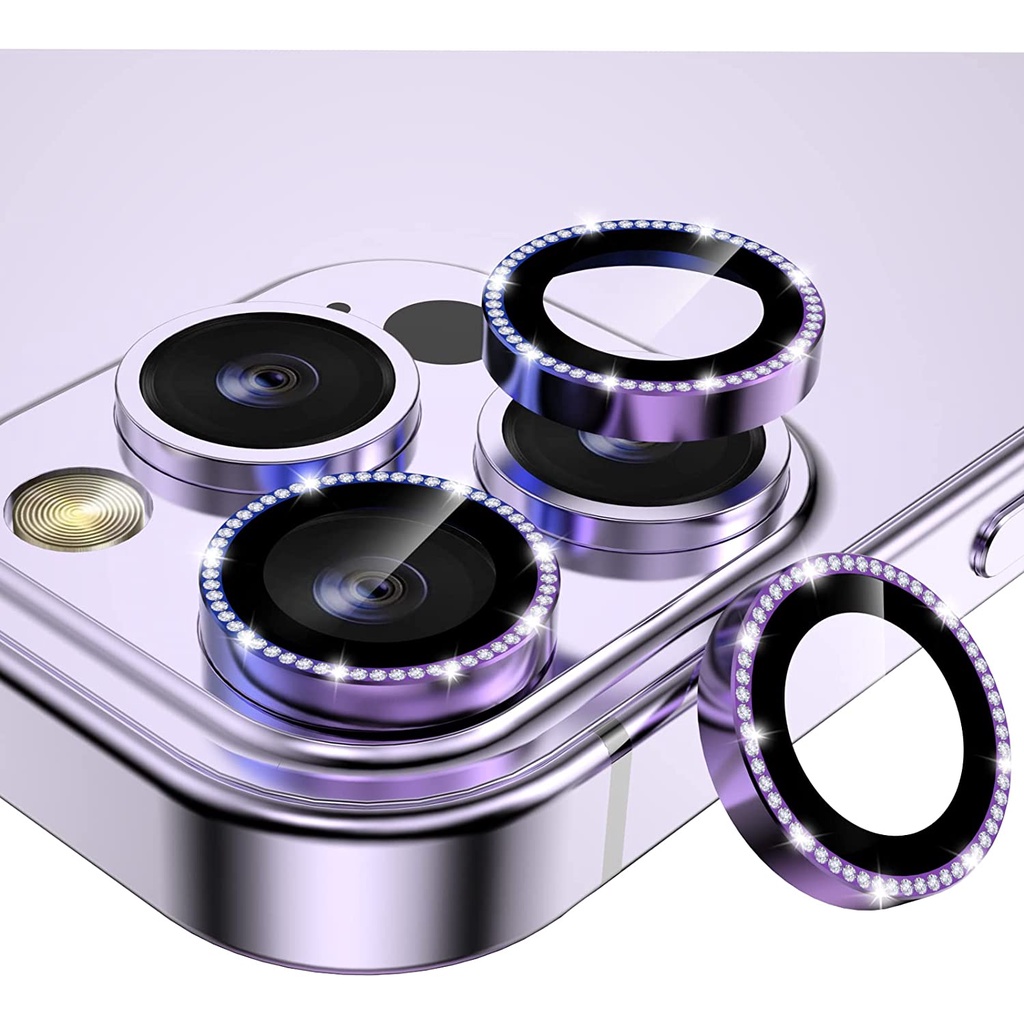  Mansoorr Protector de lente de cámara para iPhone 14 Pro/iPhone  14 Pro Max, cubierta de cámara de aleación de metal con accesorios de  protector de pantalla de vidrio templado, compatible con