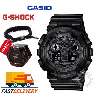 Reloj Casio G-Shock Blanco y Azul para hombre - GA 100B 7ADR