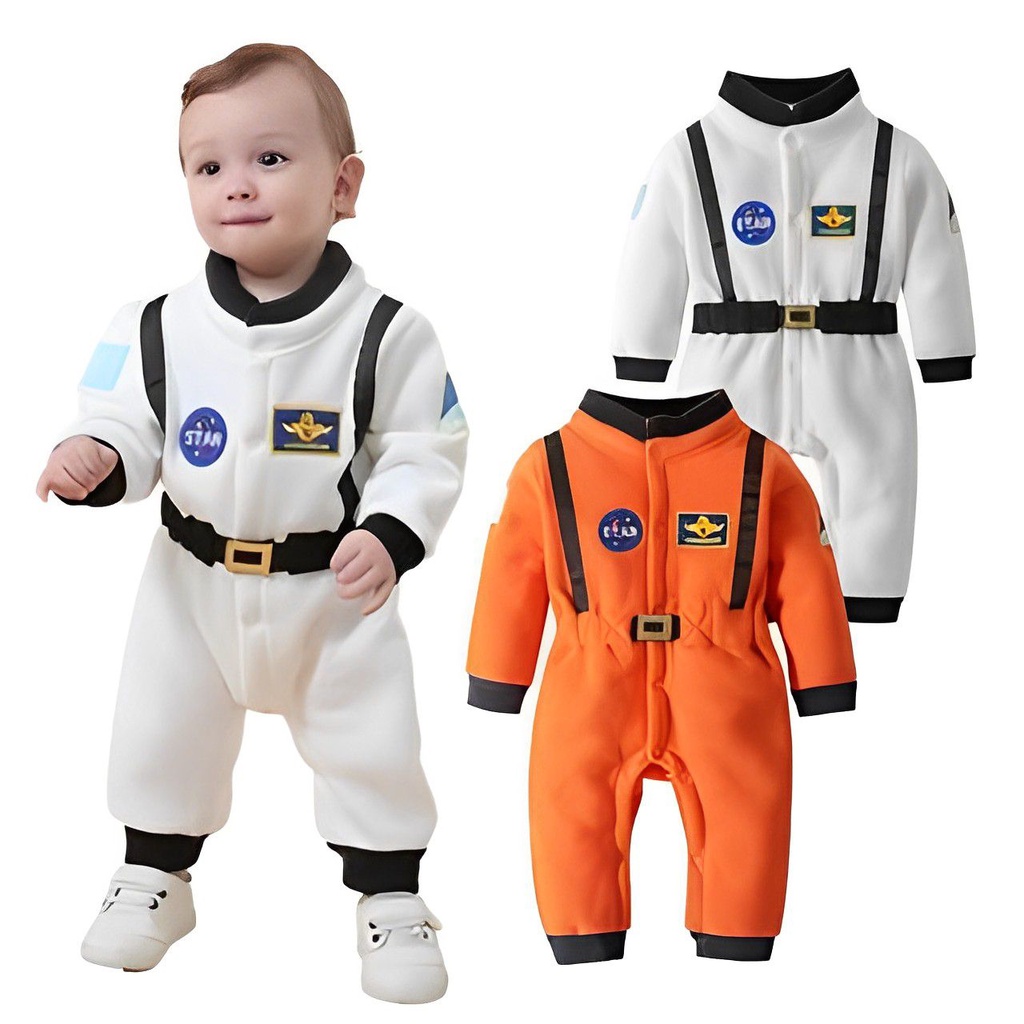 Traje de Halloween Disfraz de Bebé Niña Astronauta (Blanco, 12-18