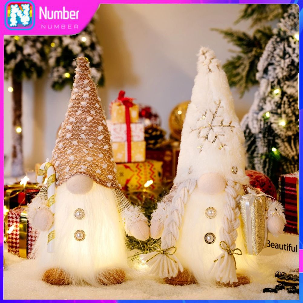 HOVIBU Gnomo Navideño Gigante De 44 Cm – Peluche Sin Rostro Para Decoración De Hogar