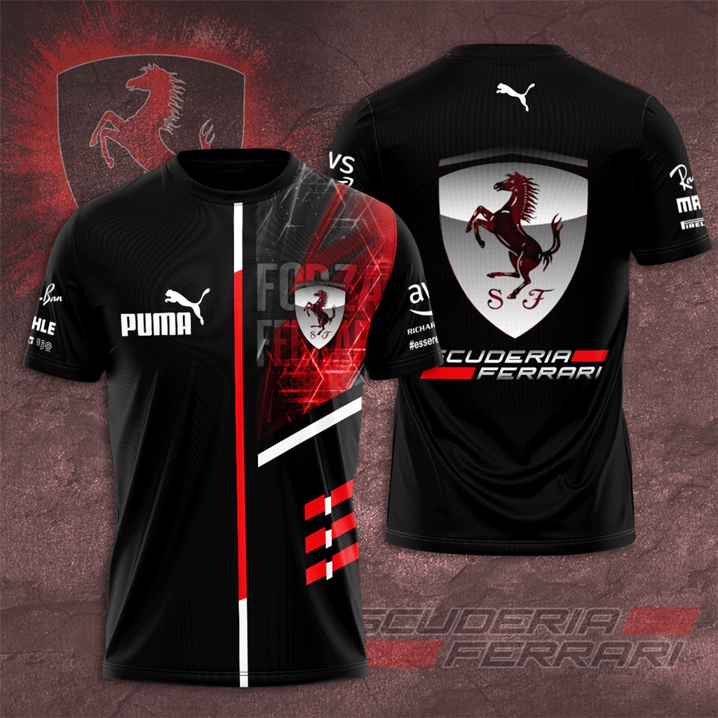 Camiseta Negra Puma Scuderia Ferrari Hombre