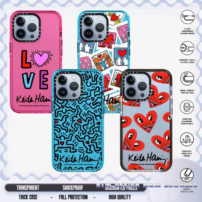 Fashion graffiti Love People CASETiFY Funda Para Teléfono compatible Para iPhone 14 13 12 11 Pro